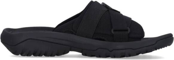 Teva Zwarte Slide Sandaal met Verstelbare Banden Black Heren