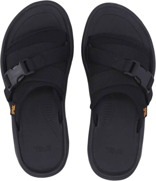 Teva Zwarte Slide Sandaal met Verstelbare Banden Black Heren
