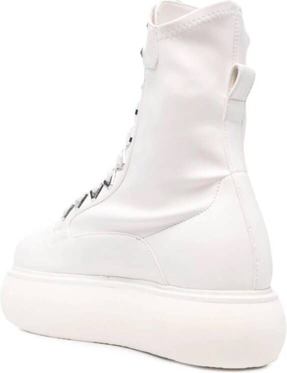 The Attico Witte Casual Enkellaarzen White Dames