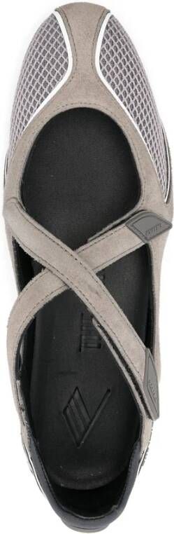 The Attico Asgrijs Mesh Panel Ballerina`s