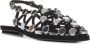The Attico Grid ballerina's met spiegelende parels Black Dames - Thumbnail 2