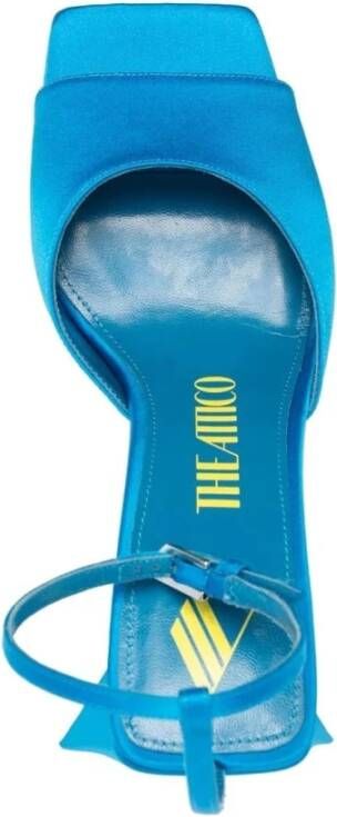 The Attico Blauwe Casual Open Mid Hakken Sandalen Blue Dames