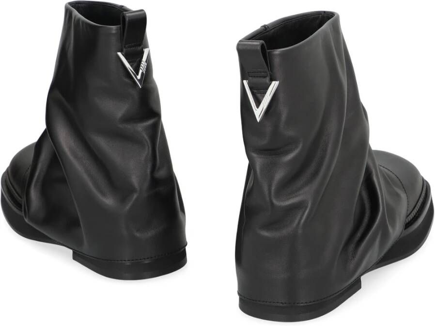 The Attico Combat leren laarzen met achterlogo