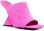 The Attico Fuchsia Cheope 105mm Square-Toe Mules Pink Dames - Thumbnail 4