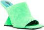The Attico Groene vierkante neus sandalen Green Dames - Thumbnail 4