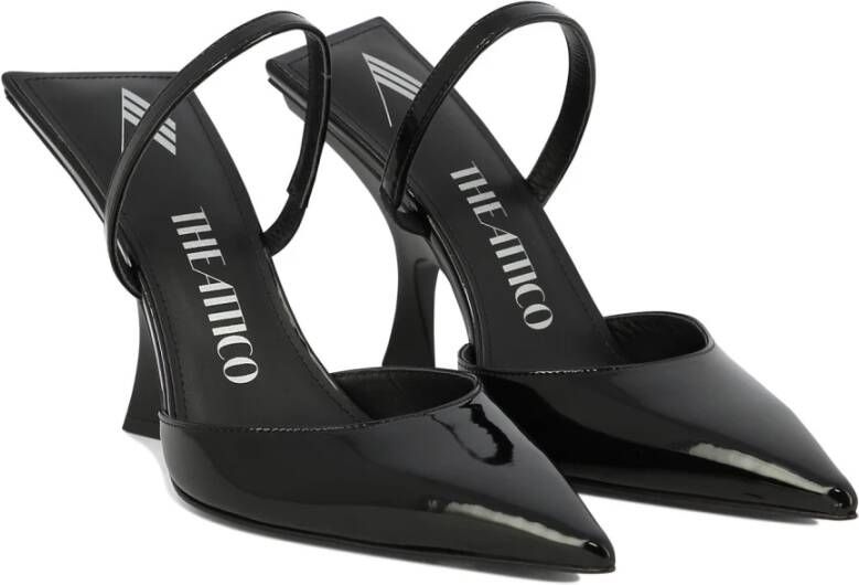 The Attico Ester Slingbacks van lakleer Black Dames