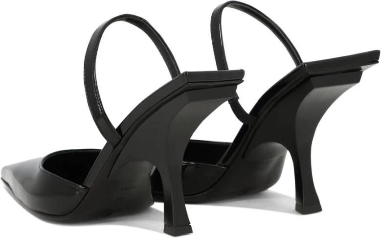 The Attico Ester Slingbacks van lakleer Black Dames