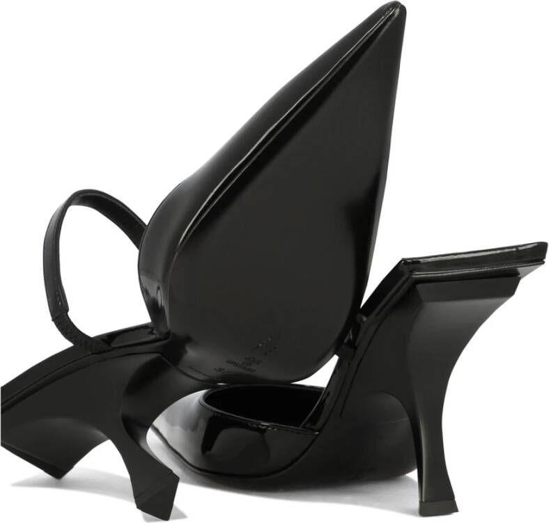 The Attico Ester Slingbacks van lakleer Black Dames