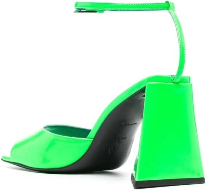 The Attico Flat Sandals Green Dames
