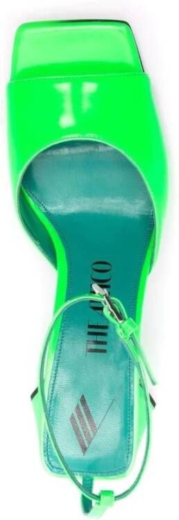 The Attico Flat Sandals Green Dames