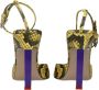 The Attico Gele Snake Print Leren Sandalen met Gesp - Thumbnail 2