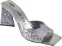 The Attico Glitter Fabric Mules met Pyramid Heel Gray Dames - Thumbnail 2