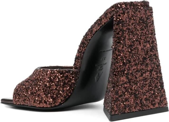 The Attico Heeled Mules Bruin Dames