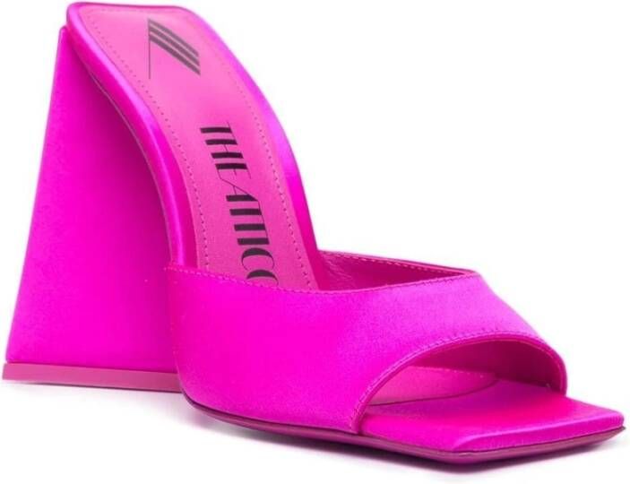 The Attico Heeled Mules Pink Dames