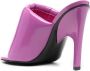 The Attico Hoge hakken mule rem 105mm pink in poeder roze - Thumbnail 4