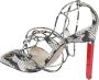 The Attico Adele Slangenprint Hoge Hak Sandalen Gray Dames - Thumbnail 3