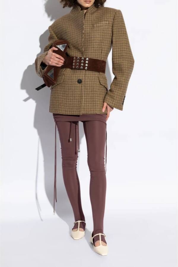The Attico Leren laarzen Beige Dames
