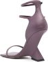 The Attico Lila Leren Sleehak Sandalen Purple Dames - Thumbnail 2