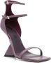 The Attico Lila Leren Sleehak Sandalen Purple Dames - Thumbnail 3