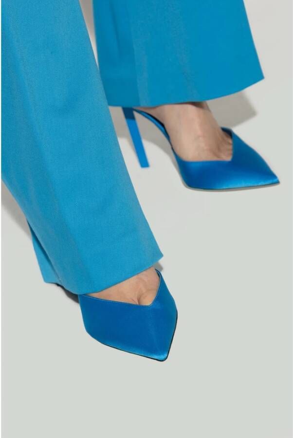 The Attico Perine satijnen pumps Blauw Dames