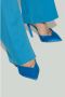 The Attico Lichtblauwe Satijnen Pumps met Puntige Neus Blue Dames - Thumbnail 4