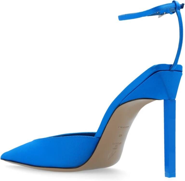 The Attico Perine satijnen pumps Blauw Dames