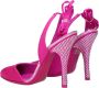 The Attico Roze Satijnen Stiletto Hak Sandalen - Thumbnail 2