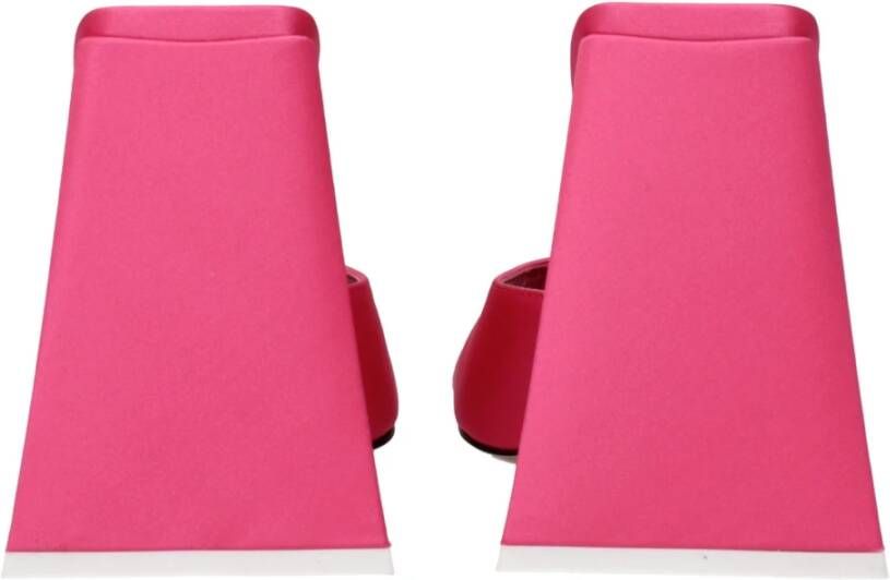 The Attico Roze Stof Hoge Hak Sandaal