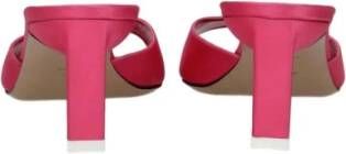 The Attico Roze Stof Mid Heel Sandalen