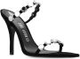 The Attico Zwarte Venus Sandalen Stiletto Hakken Black Dames - Thumbnail 7