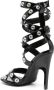 The Attico Cosmo Dubbele Enkelband Sandalen Black Dames - Thumbnail 3