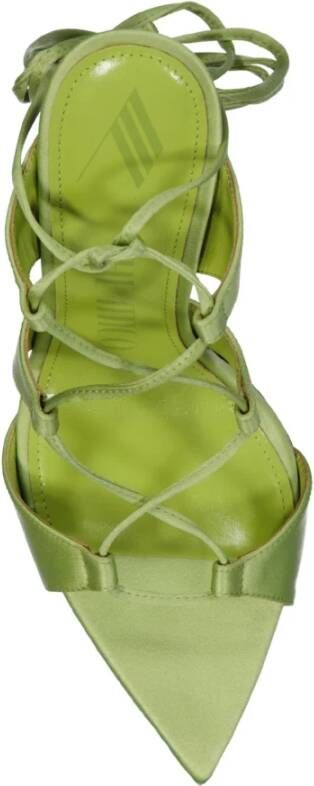 The Attico Satijnen Vetersandalen Hak 10 5 cm