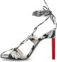 The Attico Adele Slangenprint Hoge Hak Sandalen Gray Dames - Thumbnail 11