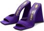 The Attico Paarse Satijnen Muiltjes met Hoge Blokhak Purple Dames - Thumbnail 8