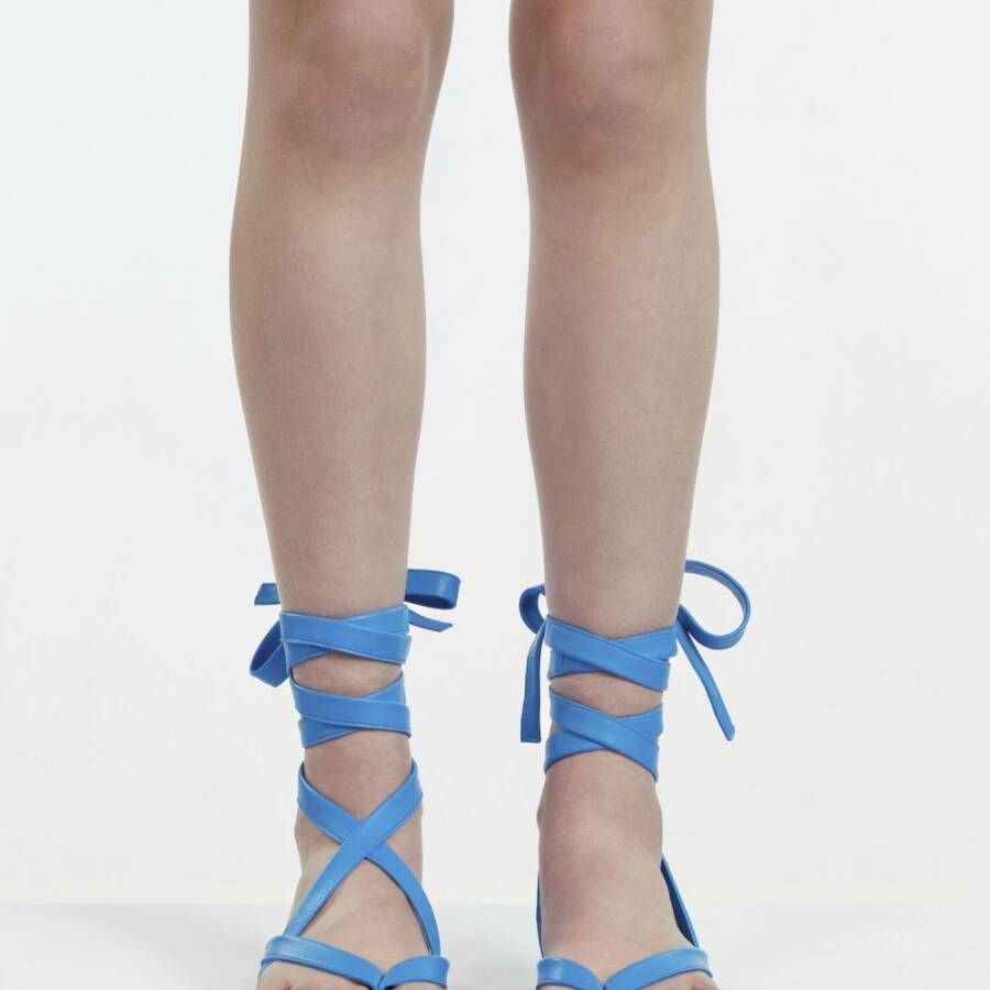 The Attico Turquoise Vetersluiting String Sandaal