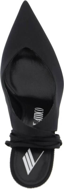 The Attico Venus Slingback Pumps met Strass Hiel Black Dames