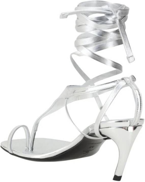 The Attico Vierkante Teen Flip-Flop Sandalen met Sculpturale Hak