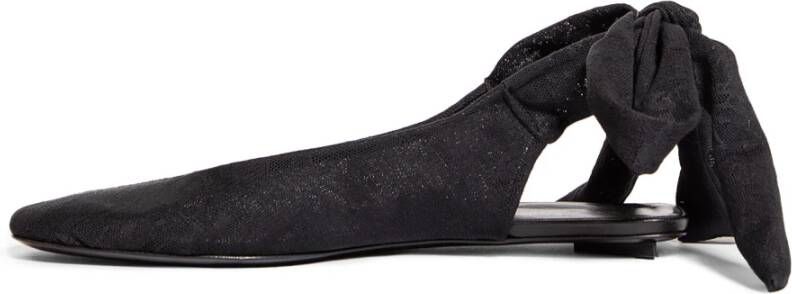 The Attico Zwarte Bloemen Kant Ballerina Flat