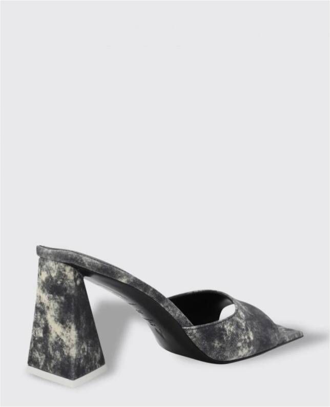 The Attico Zwarte Sandalen met Blokhak
