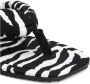 The Attico Zwarte Zebraprint Teenslippers - Thumbnail 2