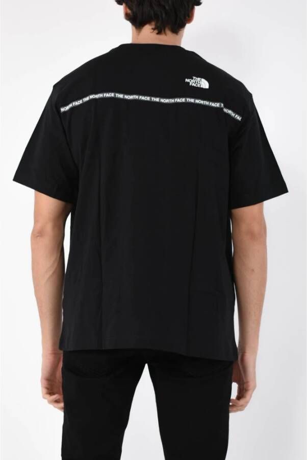 The North Face Katoen Korte Mouw Jacquard Ribboord Kraag