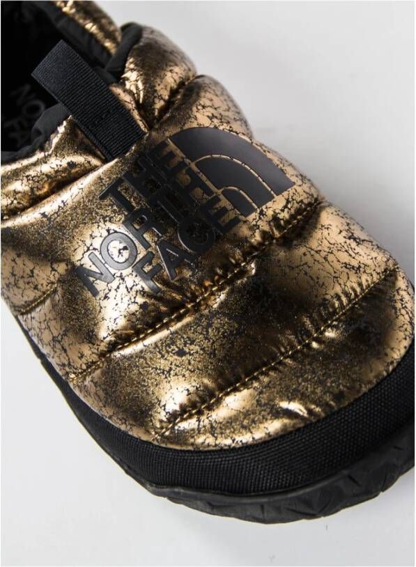 The North Face Metallic Nuptse Mule Slip On Yellow Heren