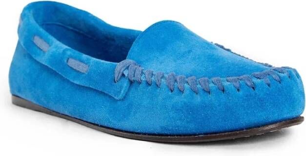 The Row Blauwe Leren Loafers