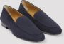 The Row Loafers Sophie Navy Blue Suede Goat Leather Loafers in blauw - Thumbnail 4