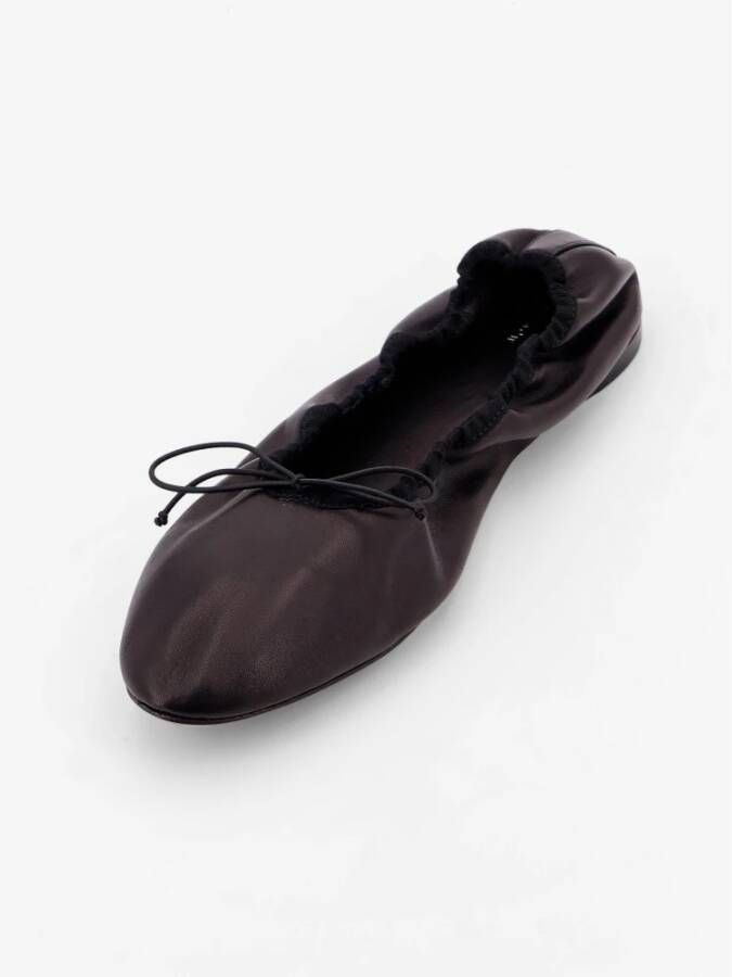 The Row Zwarte platte schoenen met elastische voorkant strik