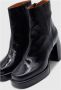 Thea Mika Vierkante Neus Laarzen Zwart Glanzend Leer Black Dames - Thumbnail 4