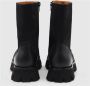 Thea Mika Zwarte Leren Laarzen Ronde Neus Rits Black Dames - Thumbnail 3