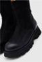 Thea Mika Zwarte Leren Laarzen Ronde Neus Rits Black Dames - Thumbnail 4