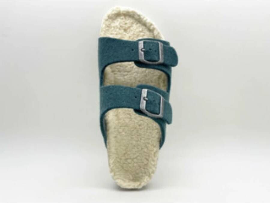 Thies 1856 Beige Dames Bio Vilt Sandalen