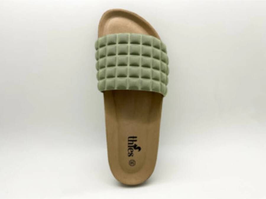 Thies 1856 Eco Pool Pop Sandalen in olijf